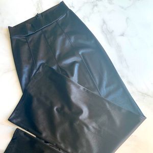 Stretch silky wide leg pants